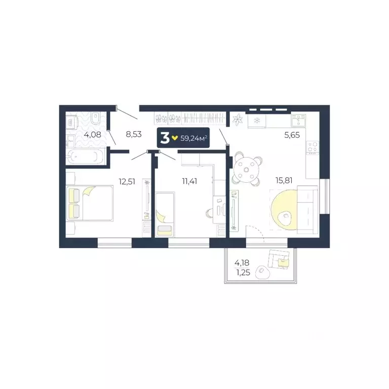 3-к кв. Красноярский край, Красноярск городской округ, пос. Солонцы, ... - Фото 1