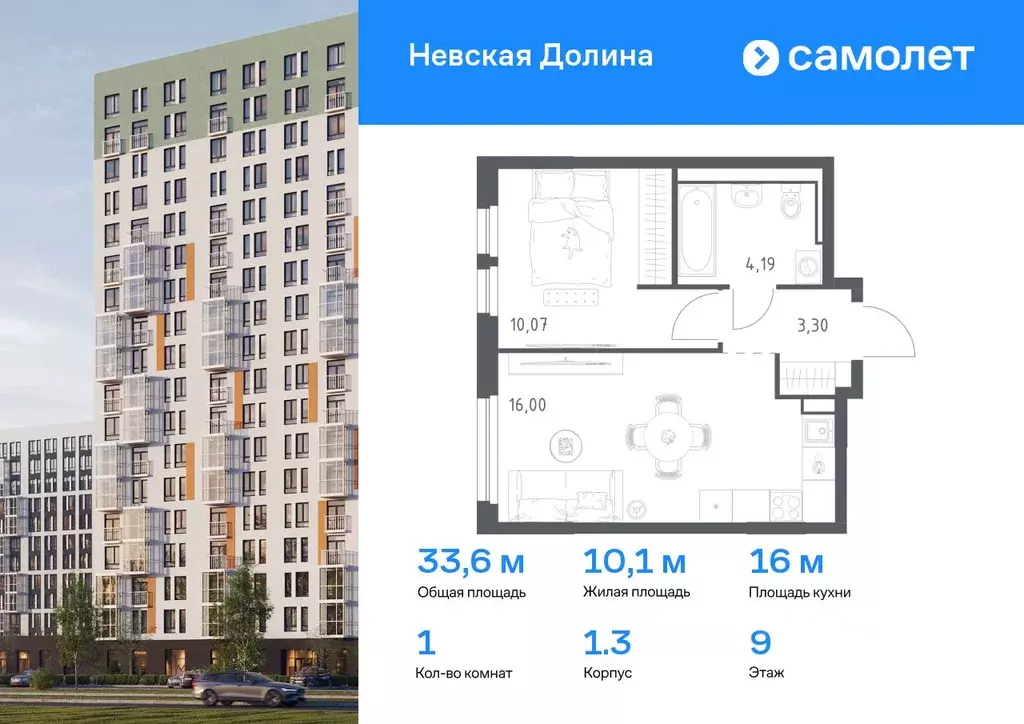 1-к кв. Ленинградская область, Всеволожский район, Свердловское ... - Фото 0