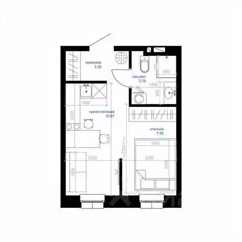 Студия Приморский край, Владивосток Сердце квартала жилой комплекс ... - Фото 1