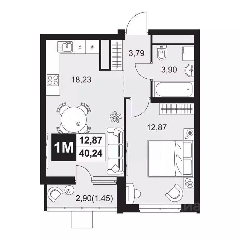 2-к кв. Пензенская область, Пенза Тепличный мкр, Прованс жилой ... - Фото 1