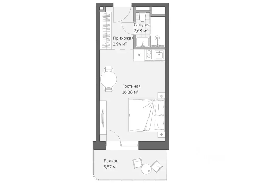1-к кв. Ставропольский край, Кисловодск ул. Авиации, 2 (29.07 м) - Фото 1