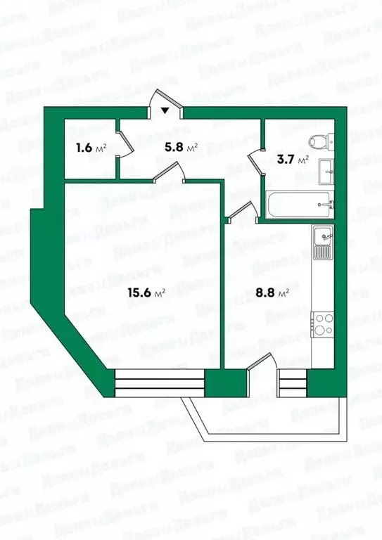 1-к кв. Кировская область, Киров ул. Труда, 18 (33.8 м) - Фото 2