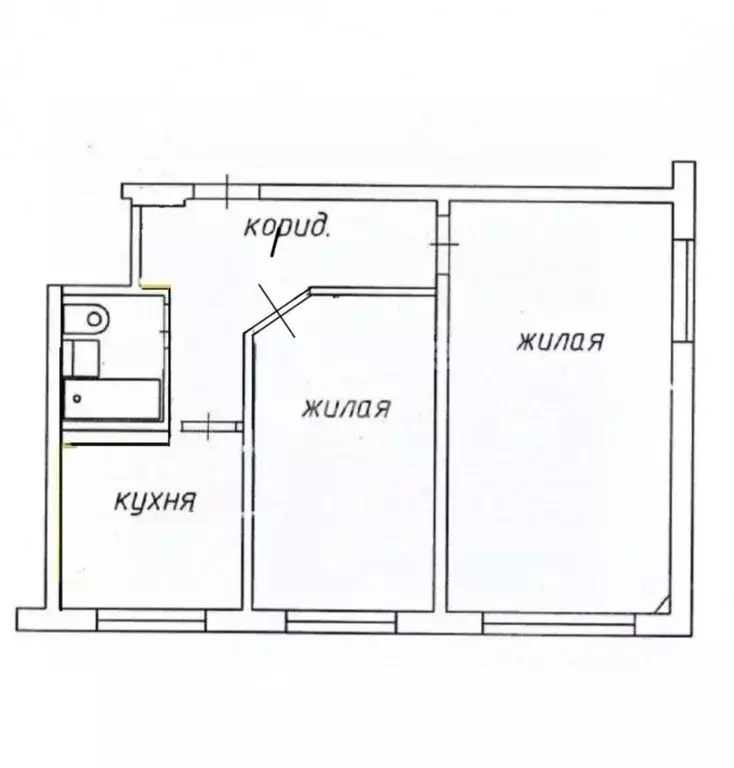 2-к кв. Калужская область, Калуга ул. Луначарского, 65 (41.7 м) - Фото 2