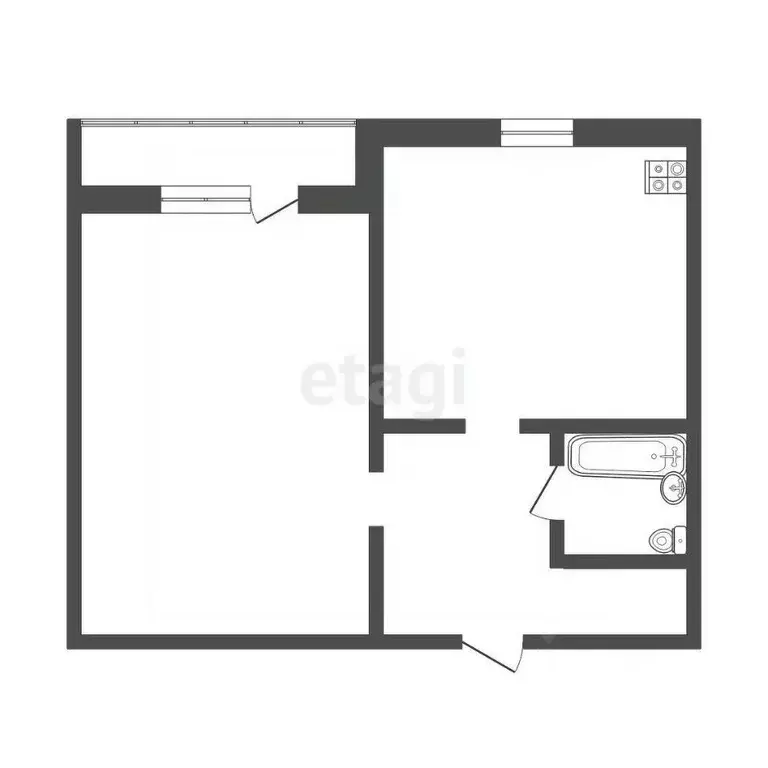 1-к кв. Оренбургская область, Оренбург ул. Чкалова, 27 (37.0 м) - Фото 1