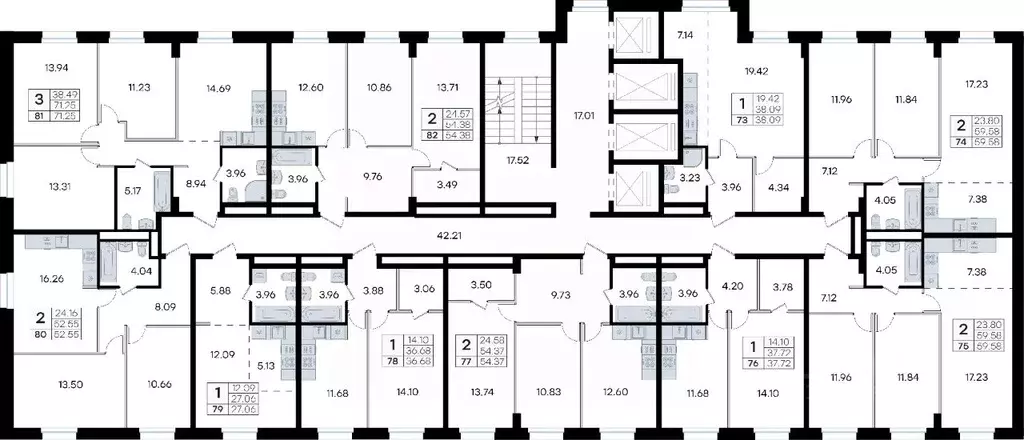 3-к кв. Приморский край, Владивосток ул. Тухачевского, 80 (71.25 м) - Фото 2