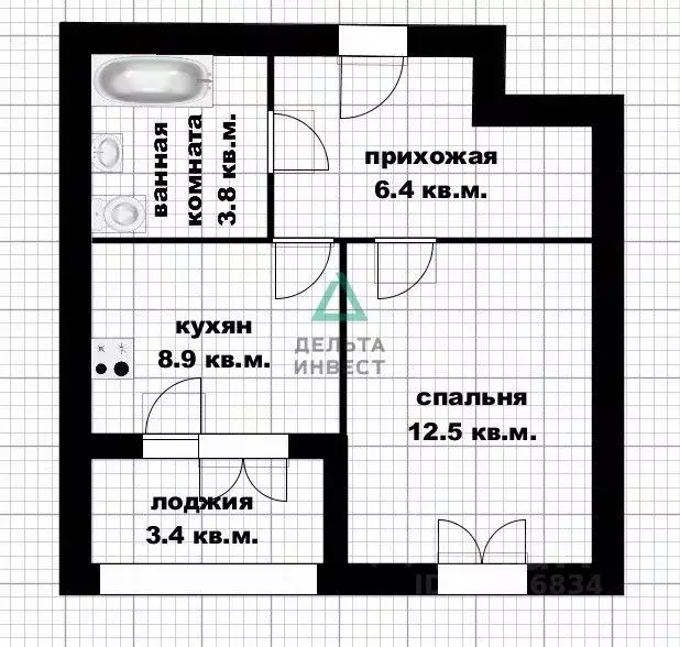 1-к кв. Башкортостан, Уфа ул. Менделеева, 156 (36.0 м) - Фото 2