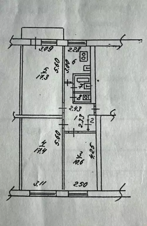 3-к кв. Липецкая область, Липецк ул. Космонавтов, 29 (61.3 м) - Фото 2