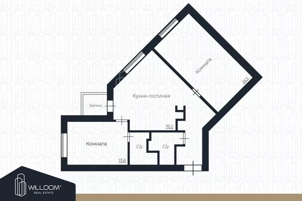 Квартира, 2 комнаты, 82.5 м - Фото 0