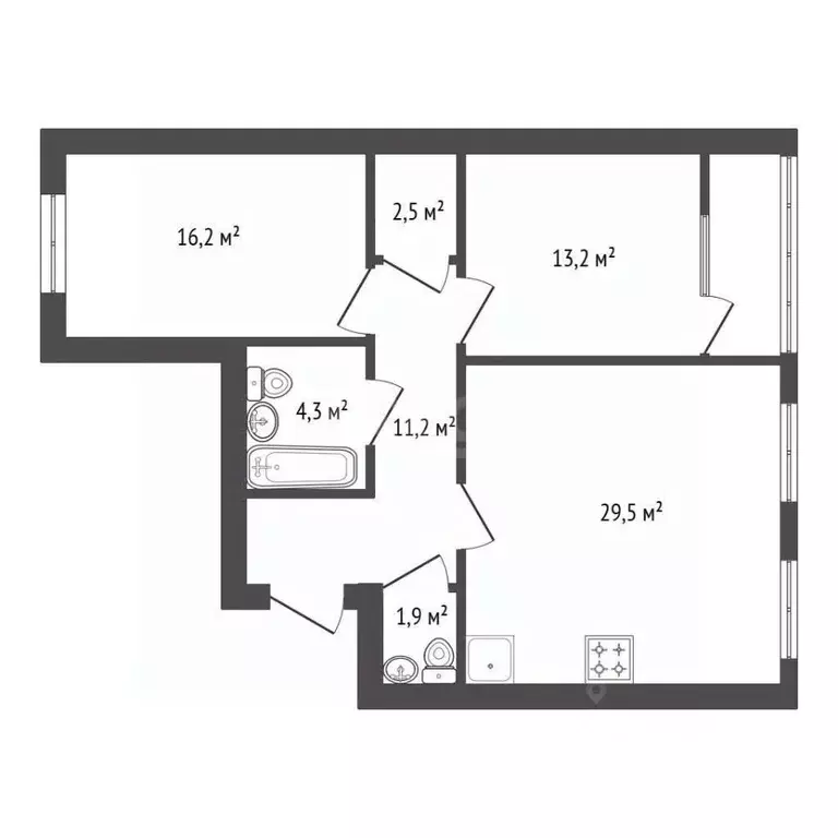 2-к кв. Башкортостан, Уфа ул. Менделеева, 156 (80.6 м) - Фото 2