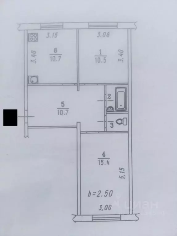 2-к кв. Омская область, Омск ул. Арнольда Нейбута, 10 (51.0 м) - Фото 2