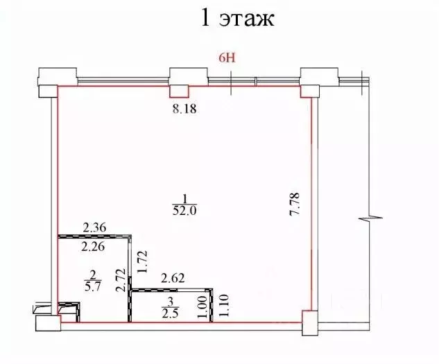 Торговая площадь в Москва Мичуринский просп., 56 (60 м) - Фото 2