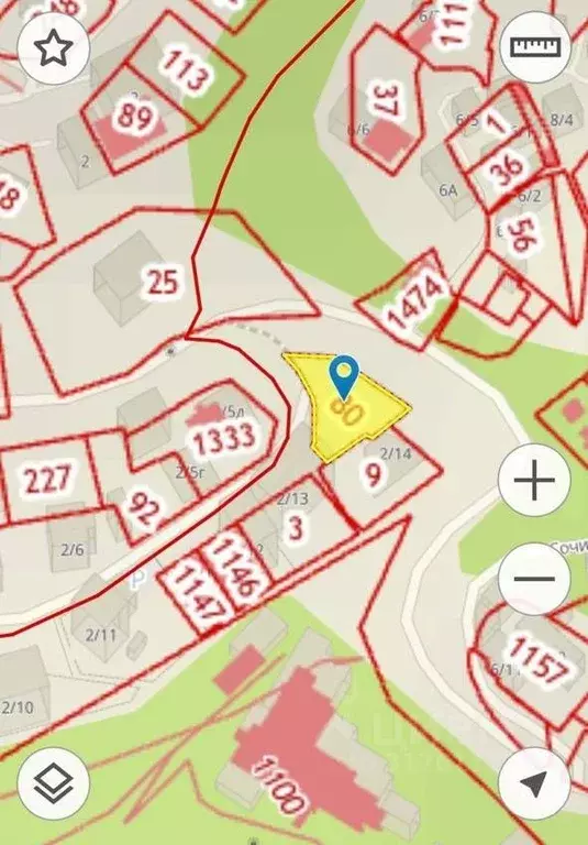 Участок в Краснодарский край, Сочи Сочинское ш., 9Б (5.6 сот.) - Фото 1