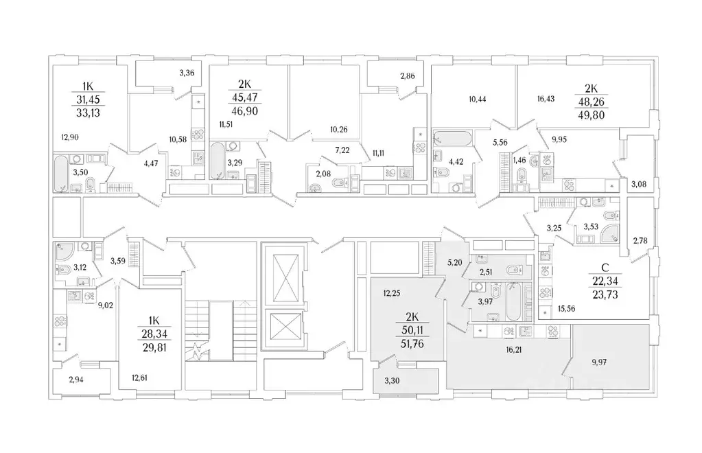 2-к кв. Санкт-Петербург ул. Фучика, 12к2Г1 (51.76 м) - Фото 1