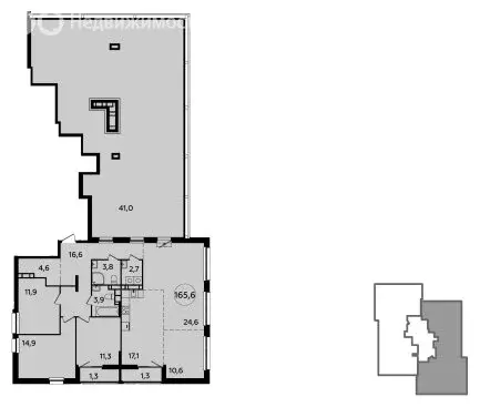 4-комнатная квартира: москва, бартеневская улица, 16 (165.6 м) - Фото 0