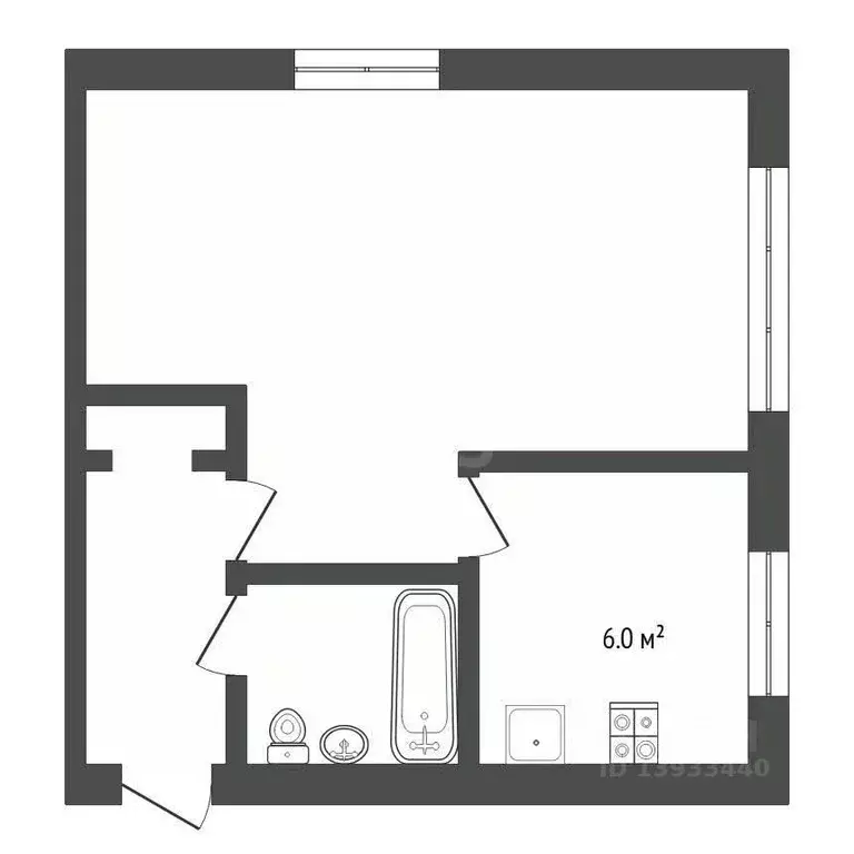 1-к кв. Тюменская область, Тюмень проезд Геологоразведчиков, 13 (31.0 ... - Фото 2
