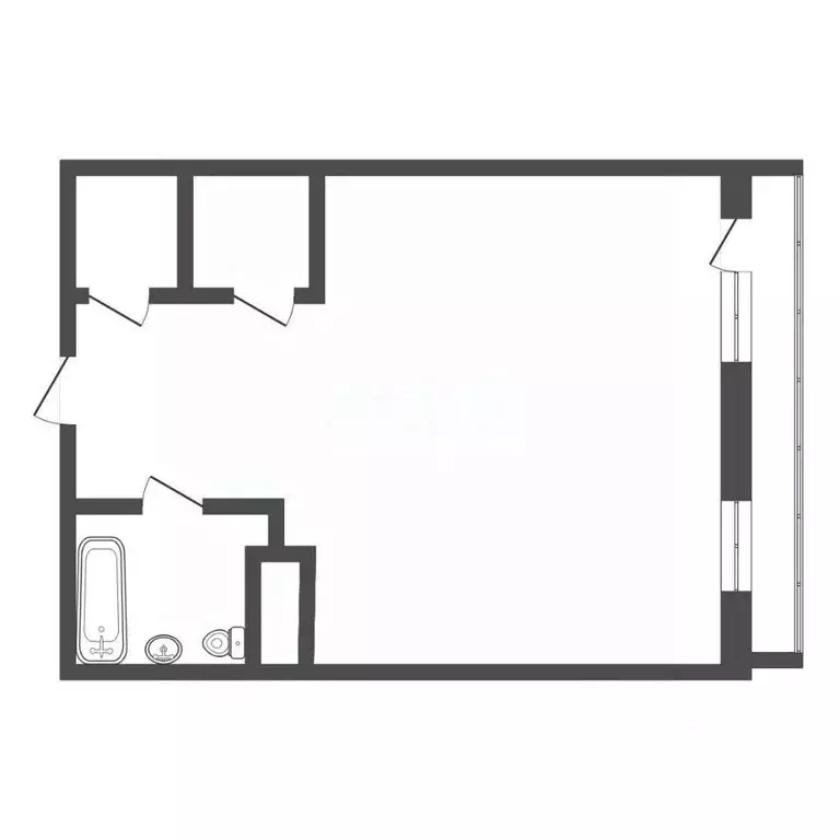 Студия Белгородская область, Белгород Свято-Троицкий бул., 11 (64.4 м) - Фото 1