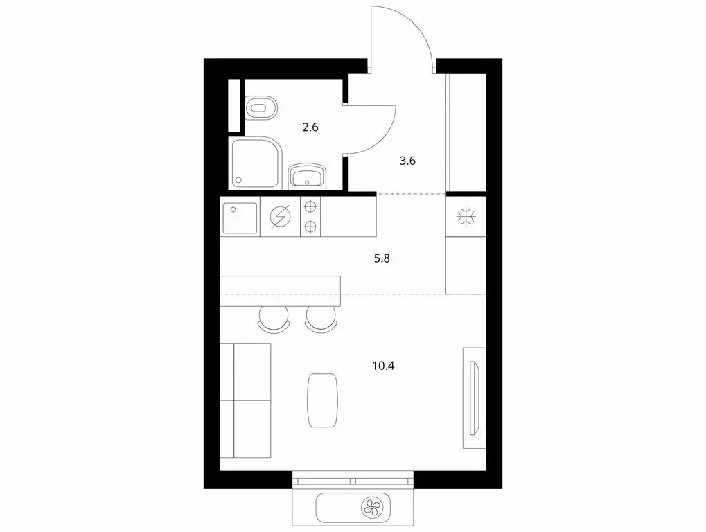 Квартира-студия: Боброво, ЖК Восточное Бутово, 47 (22.4 м) - Фото 1