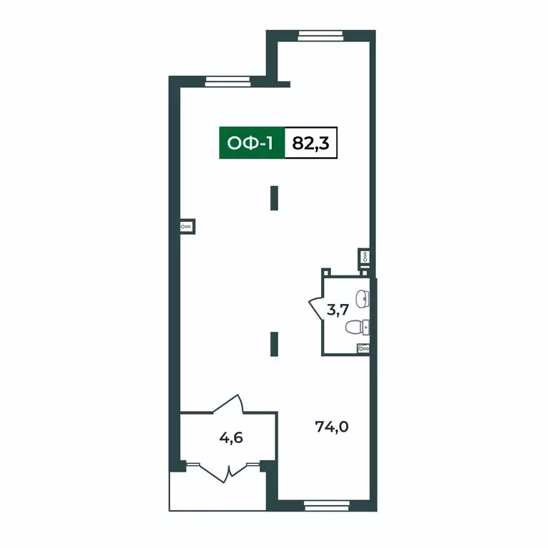 Офис (82.3 м) - Фото 2