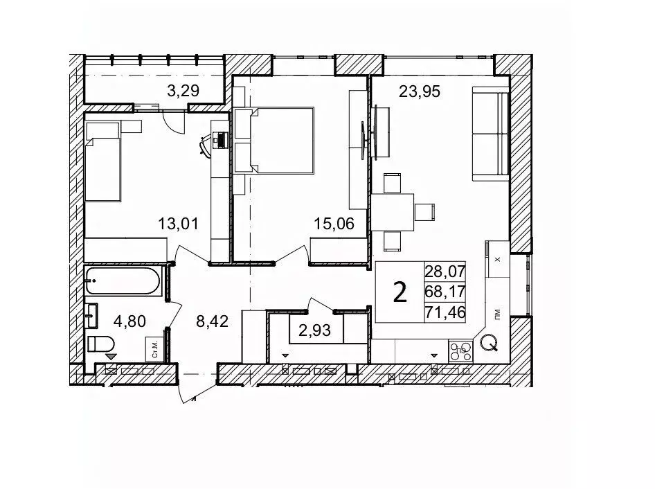 2-к кв. Волгоградская область, Волгоград бул. 30-летия Победы, 19В ... - Фото 2