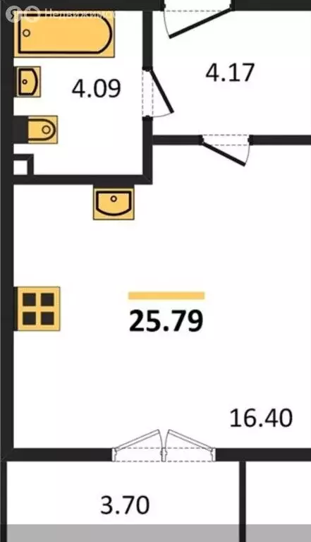 Квартира-студия: Новоселье, Большая Балтийская улица, 10к1 (25 м) - Фото 1