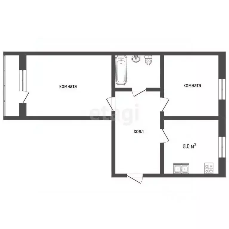 2-к кв. Ярославская область, Ярославль просп. Машиностроителей, 40 ... - Фото 2