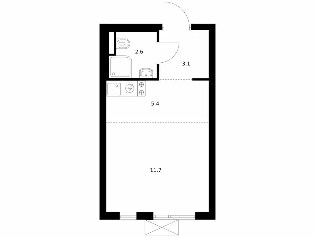 Квартира-студия: Мытищи, жилой комплекс Яуза Парк, к8 (22.8 м) - Фото 0