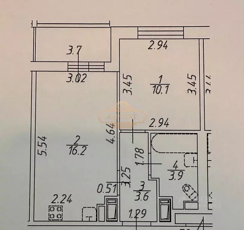 Квартира, 1 комната, 35 м - Фото 1