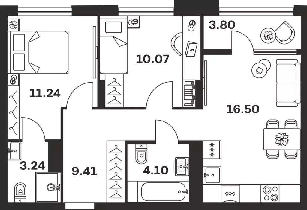 Продаётся 2-к квартира, 58.36 м - Фото 1