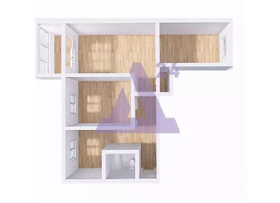 3-к кв. Алтайский край, Рубцовск Октябрьская ул., 1 (59.3 м) - Фото 1