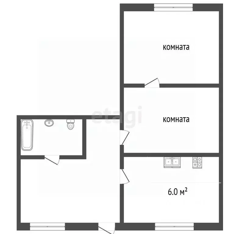 2-к кв. Крым, Бахчисарай ул. Севастопольская, 91 (25.8 м) - Фото 2