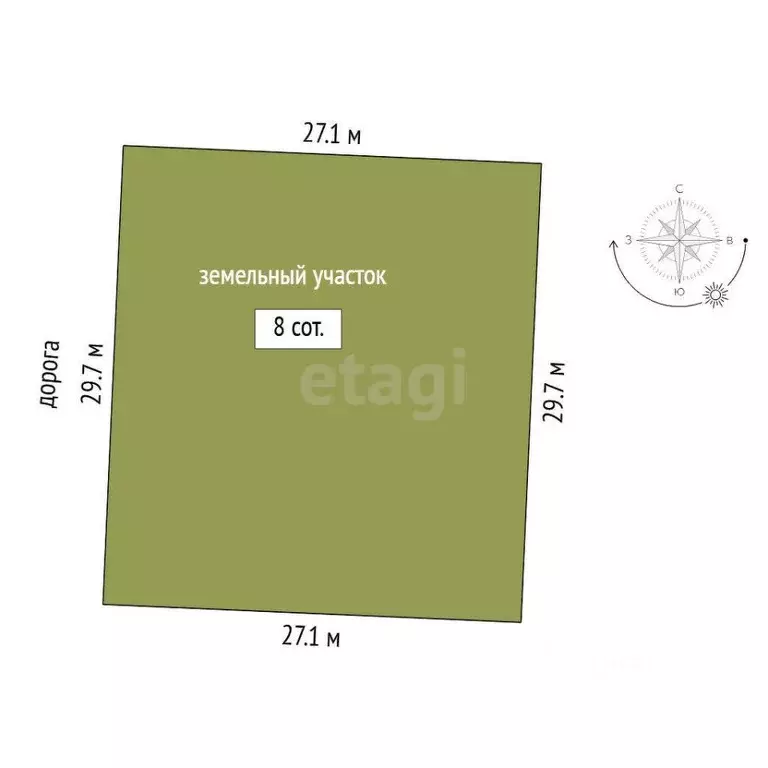 Участок в Тюменская область, Тюмень  (8.0 сот.) - Фото 1