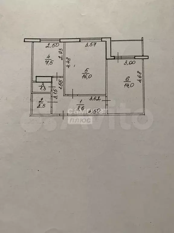 2-к. квартира, 50 м, 4/9 эт. - Фото 0