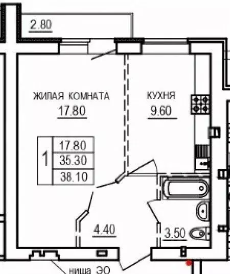 1-к кв. Саратовская область, Саратов ул. 1-я Благодатная, 3 (38.1 м) - Фото 0