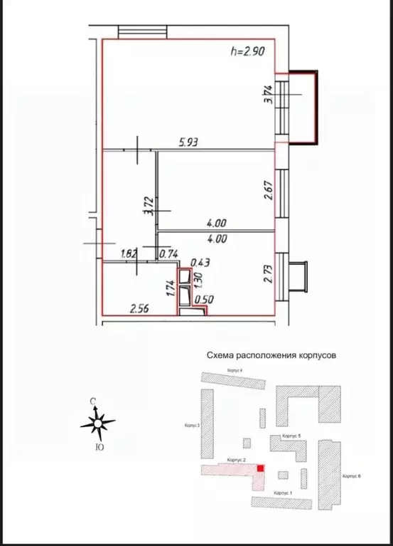 Свободной планировки кв. Москва Березовая аллея, 19к2 (53.4 м) - Фото 1