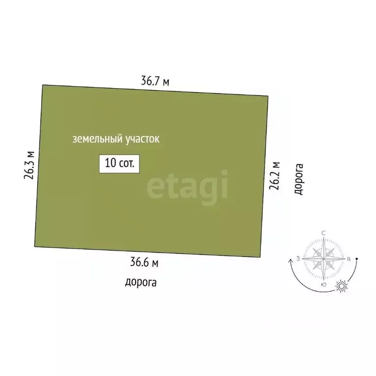 Участок в Тюменская область, Тюмень Большое Царево-2 СНТ,  (10.0 сот.) - Фото 1