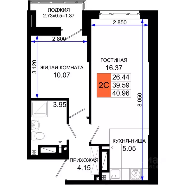 1-к кв. Ростовская область, Ростов-на-Дону Элеваторный пер., 6/2А ... - Фото 0