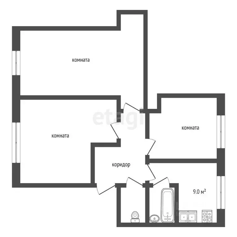 3-к кв. Московская область, Воскресенск Советская ул., 15/11 (80.0 м) - Фото 1