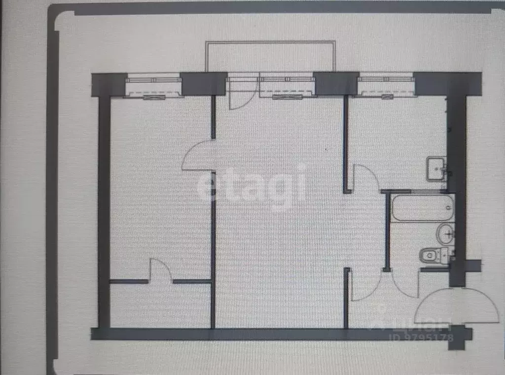 2-к кв. Татарстан, Зеленодольск ул. Королева, 14 (47.8 м) - Фото 2