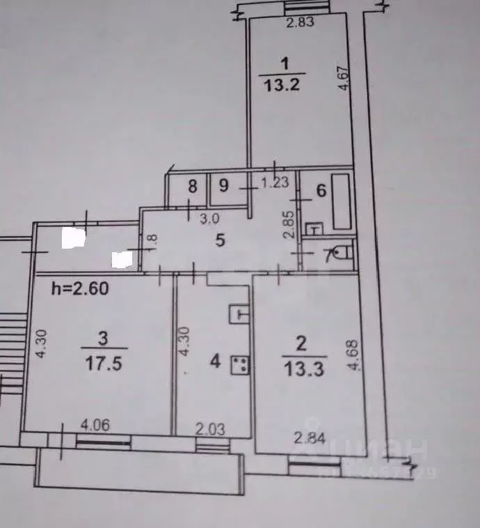 3-к кв. Иркутская область, Иркутск ул. Розы Люксембург, 325А (66.8 м) - Фото 2