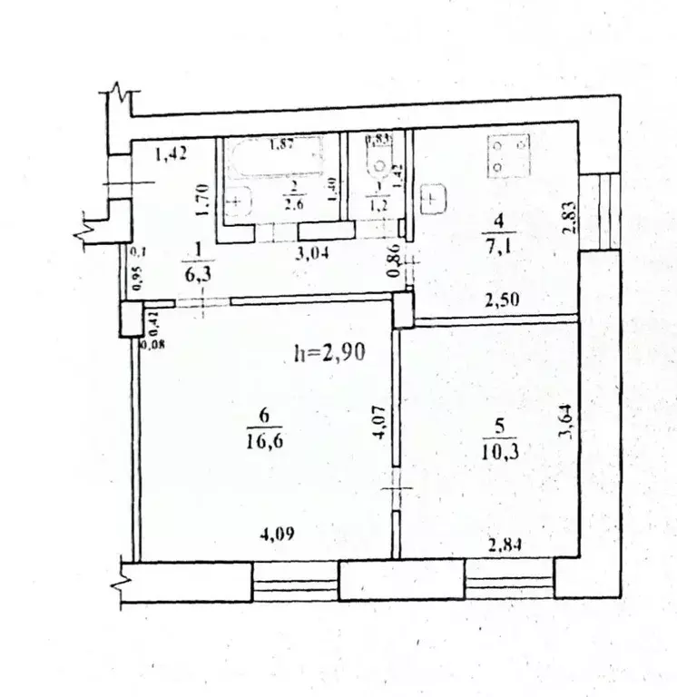 2-к кв. Забайкальский край, Чита Новобульварная ул., 42В (44.1 м) - Фото 2