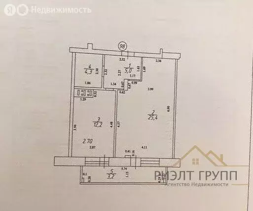 1-комнатная квартира: Казань, улица Восстания, 62 (46.9 м) - Фото 1