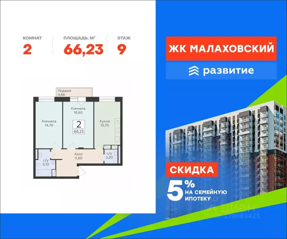 2-к кв. Московская область, Раменский муниципальный округ, Родники пгт ... - Фото 1
