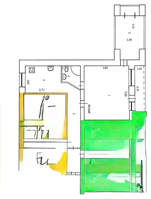 2-комнатная квартира: Волгоград, Триумфальная улица, 13 (70 м) - Фото 1