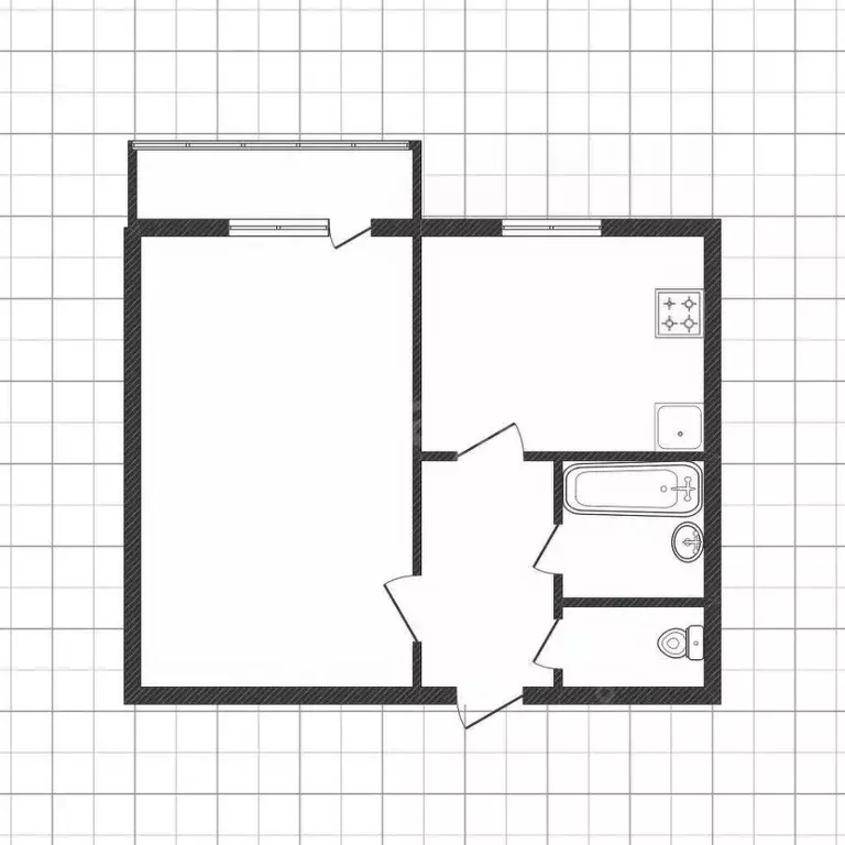 1-к кв. Белгородская область, Белгород Славянская ул., 9 (37.3 м) - Фото 2