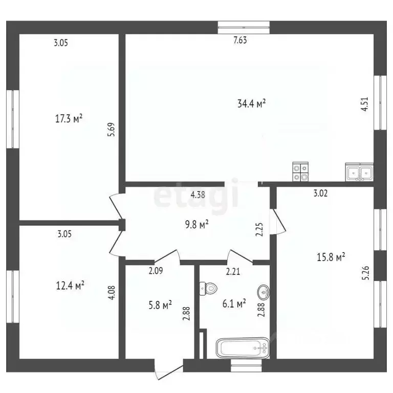 Дом в Ростовская область, Ростов-на-Дону пер. Гнесина (110 м) - Фото 0