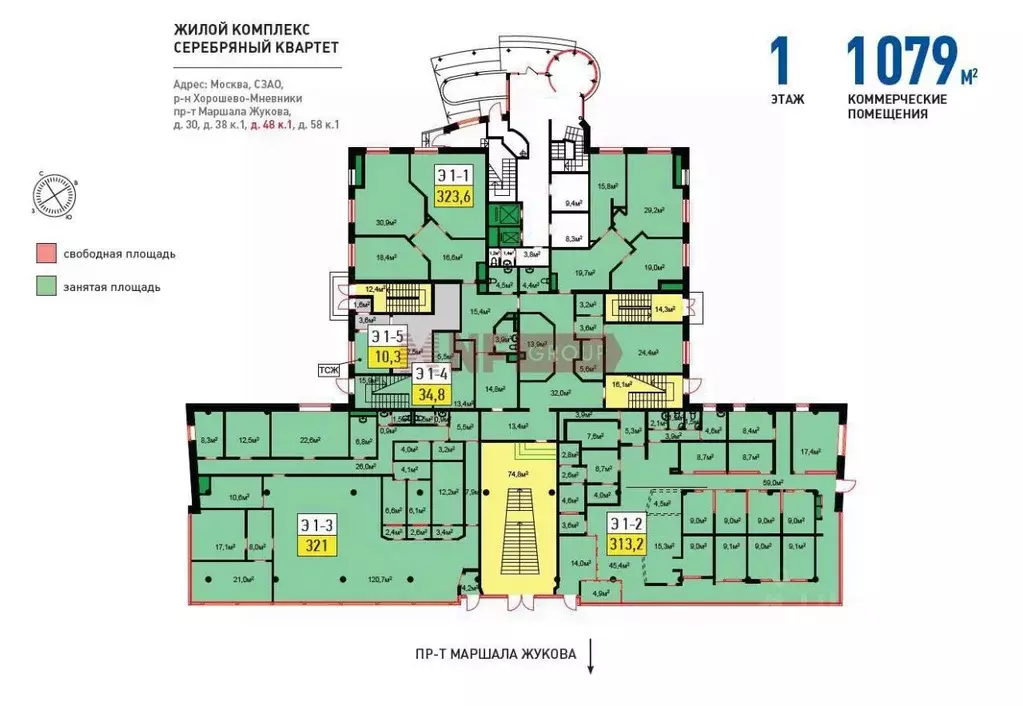 Торговая площадь в Москва просп. Маршала Жукова, 48 (2483 м) - Фото 1