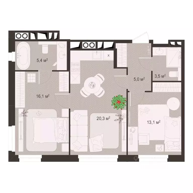 2-к кв. Рязанская область, Рязань пос. Шпалозавода, Окская Стрелка ... - Фото 1