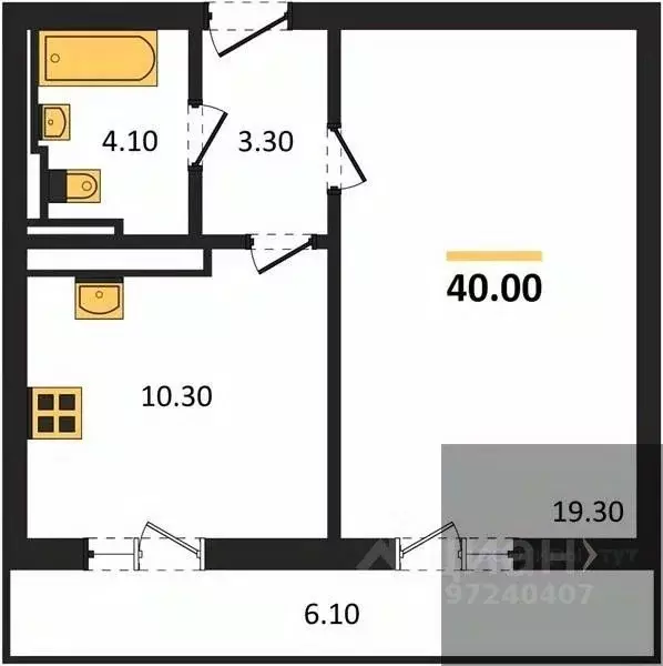 1-к кв. Воронежская область, Воронеж ул. Загоровского, 5/3 (40.0 м) - Фото 0