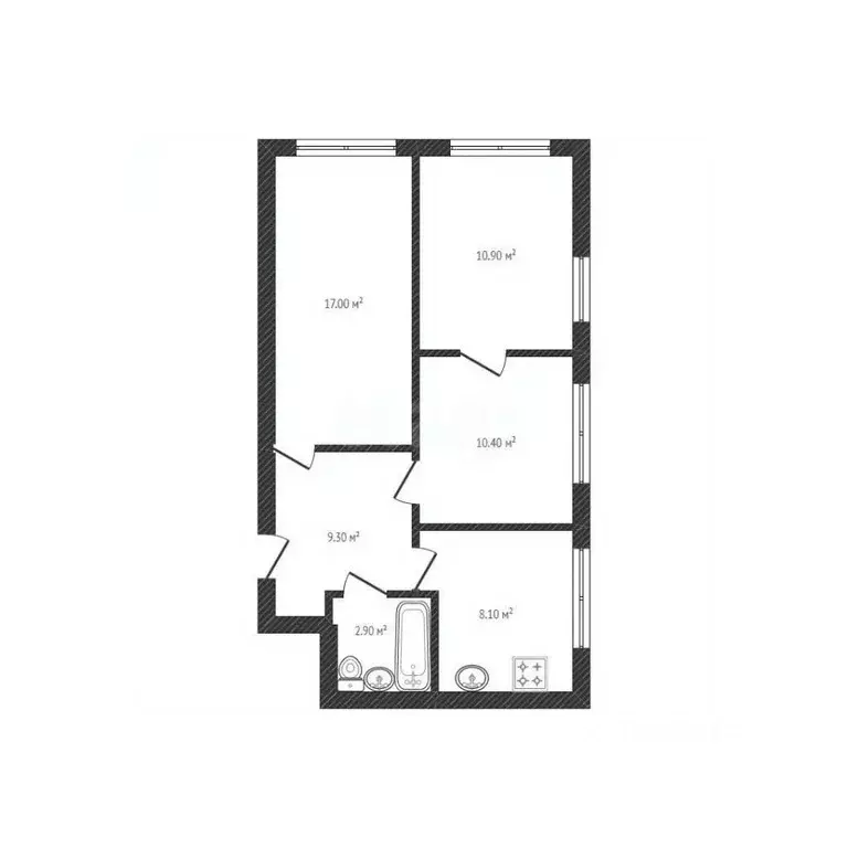 3-к кв. Брянская область, Сельцо ул. 60 лет Октября, 20 (60.0 м) - Фото 0