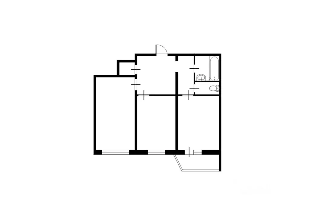 2-к кв. Тверская область, Тверь бул. Гусева, 36 (62.2 м) - Фото 2
